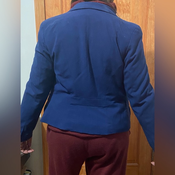 H&M Blue One Button Blazer Size: 10 - Picture 6 of 7